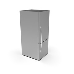 3d image of Refrigerator isolated on a white background 01