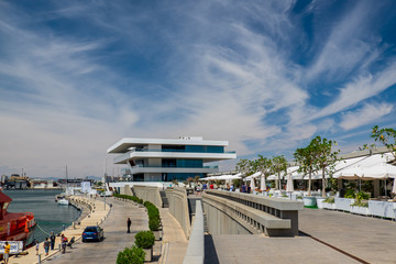 Panoramic view of the port of Valencia