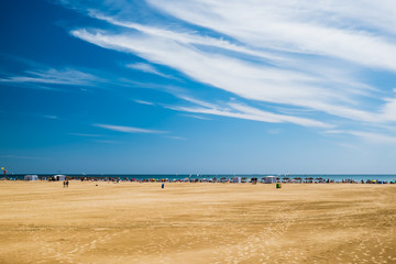 Free beach on the Valencia waterfront
