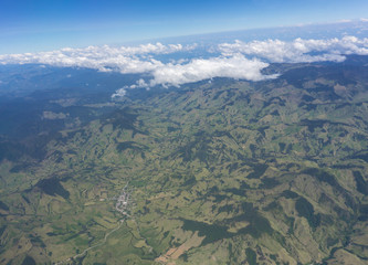 Mountain Chain of the andes aerial view