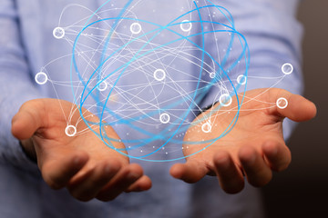  Digital Network and data concept.