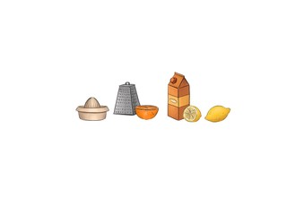 Juice fruits illustration
