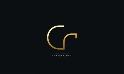 CR Letter Logo Alphabet Design Icon Vector Symbol