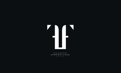 Fototapeta premium FF Letter Logo Alphabet Design Icon Vector Symbol