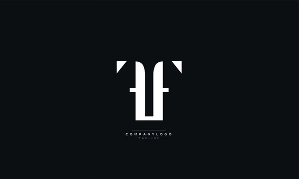 FF Letter Logo Alphabet Design Icon Vector Symbol