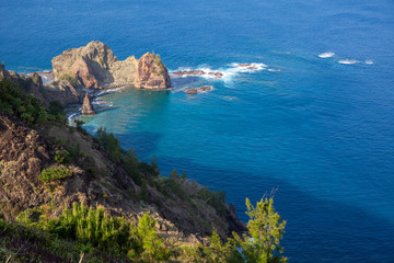 旭平展望台から見る長崎岬　小笠原