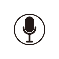 Microphone vector icon illustration sign