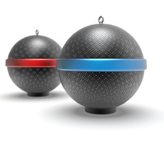 3d image of color Bollards Concrete Ball Decoration 04