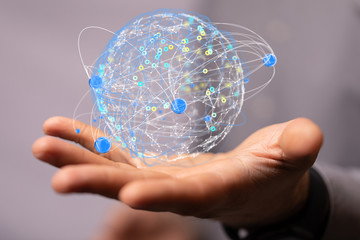  Digital Network and data concept.