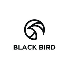 Bird logo design with line art