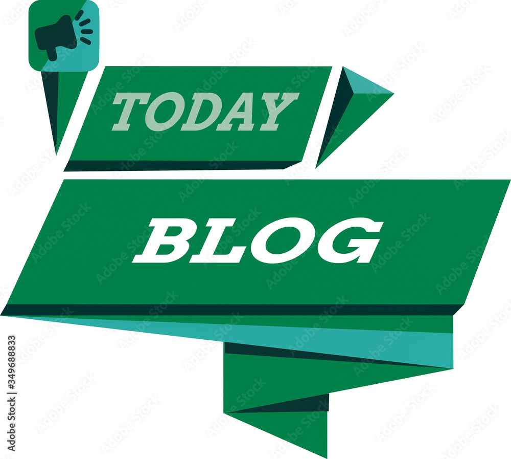 Poster Conceptual hand writing showing Blog. Concept meaning regularly updated website web page run by individual Quadrangular Abstract Shape Horizontal Graphic Megaphone