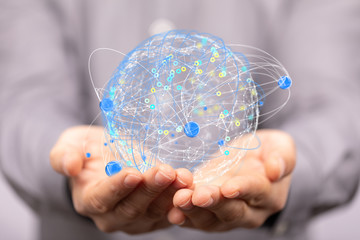  Digital Network and data concept.
