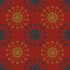 seamless repeating pattern with decorative motifs. vector illustration
