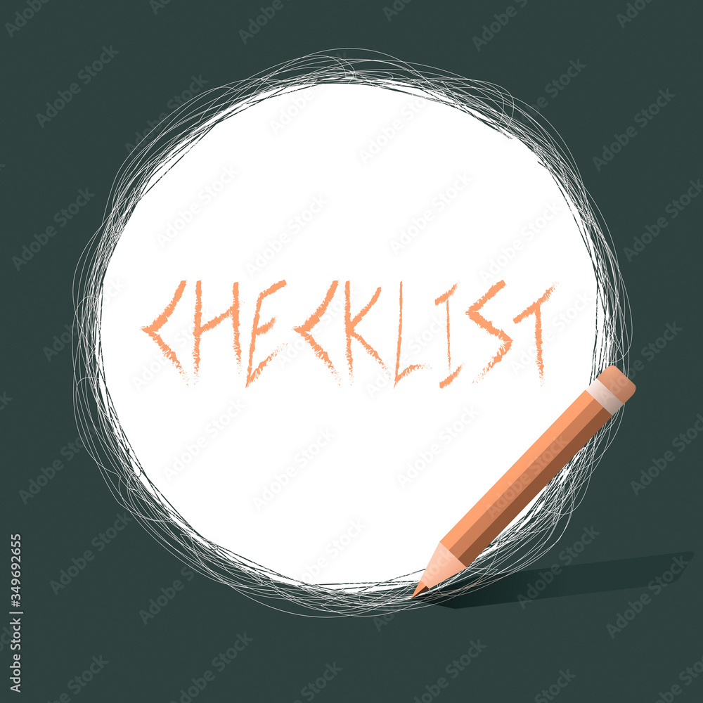 Fototapete writing note showing checklist. business concept for list items required things be done or points co