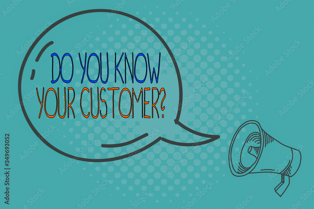 Poster writing note showing do you know your customer question. business concept for service identify clien