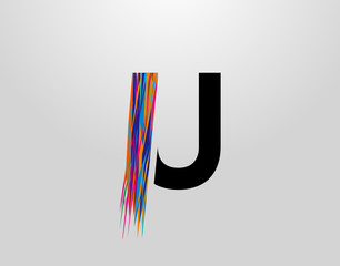 Futuristic Letter U Logo. Initial U With Creative Colorful Strips