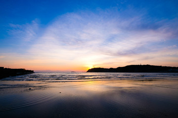逗子海岸の夕日