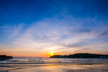 Fototapeta premium 逗子海岸の夕日