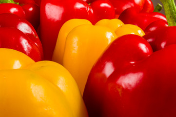 colorful mix of the freshest red and yellow paprika, bell pepper