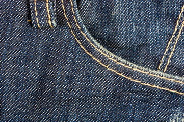 clothing items blue stonewashed faded jeans cotton fabric texture with seams, clasps, buttons and...