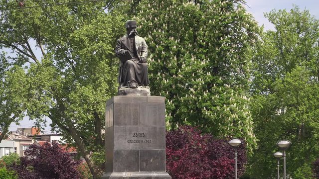 Monument to Vuk Stefanovic Karadzic, the major reformer of Serbian language, Belgrade, Serbia