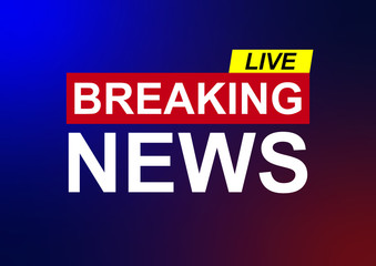 Fototapeta premium Breaking News television background vector