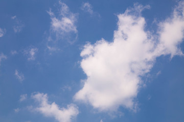 beautiful white clouds in blue sky as background