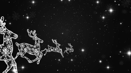 christmas reindeer with snowflakes - Powered by Adobe