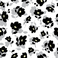 Seamless vector pattern of a beautiful flower,