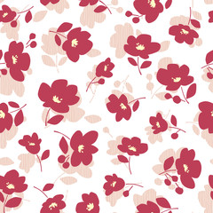 Seamless vector pattern of a beautiful flower,