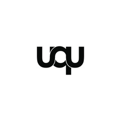 uqu letter original monogram logo design