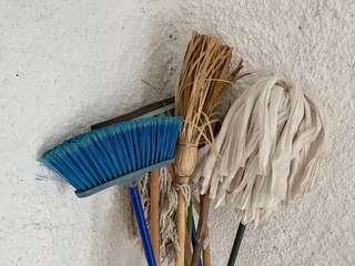 broom and shovel