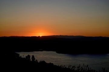 Obraz premium 川内峠から見た夜明けの情景＠長崎