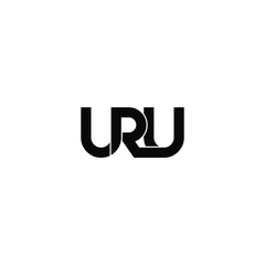 uru letter original monogram logo design
