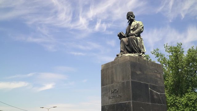 Monument to Vuk Karadzic, the major reformer of the Serbian language, Belgrade, Serbia
