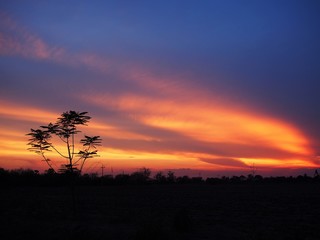 countryside in the twilight time
