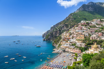 Positano in Amalfi Coast, Campania Sorrento, Italy.