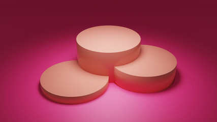 Podium showroom 3D renderings Point of sale stand