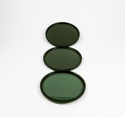 camera nd (Neutral-density ) filter on white background.