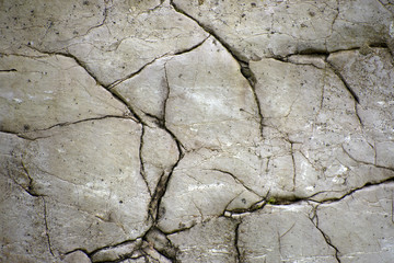Close up of cracked stone.