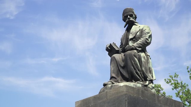 Monument to Vuk Stefanovic Karadzic, a major reformer of the Serbian language, Belgrade, Serbia