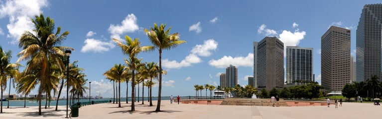 panorama of bayside, miami, florida, united states