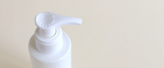 Disinfectant containers isolated on a white background. Pandemic virus COVID-19