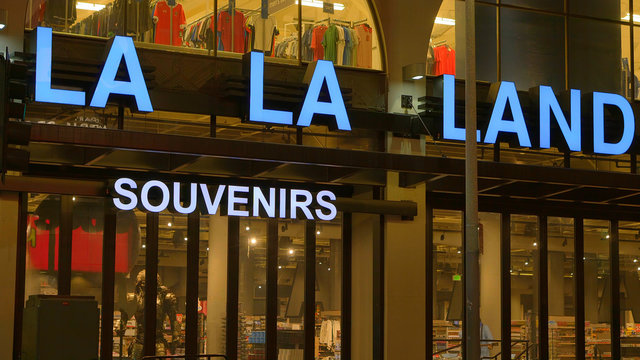 LaLa Land Souvenir Shop in Los Angeles - LOS ANGELES, USA - APRIL 21, 2017
