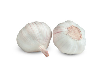 garlic isolated on white background ,include clipping path