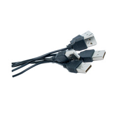 USB pigtail cable isolated 2/4 wire black 