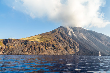 Volcano Stromboli Archipelago Eolie Sicily Italy