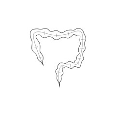 Colitis icon vector design illustration