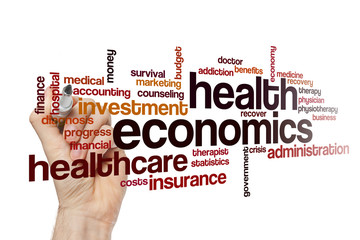 Health economics word cloud concept