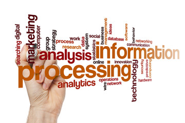 Information processing word cloud concept